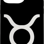 Taurus Zodiac Symbol White Minimal Sign Case for iPhone 15 Pro Max - Taurus Phone Case for men