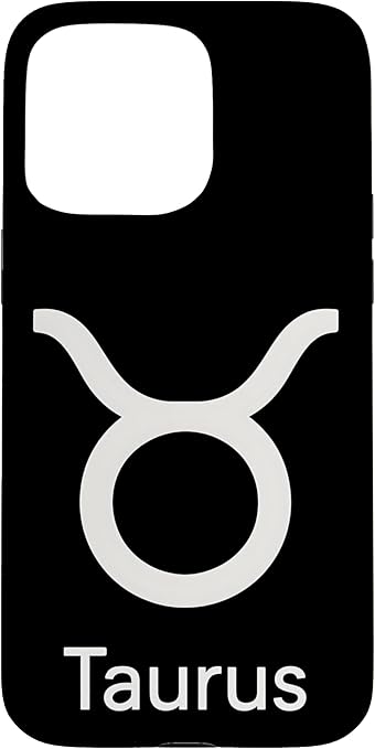 Taurus Zodiac Symbol White Minimal Sign Case for iPhone 15 Pro Max - Taurus Phone Case for men
