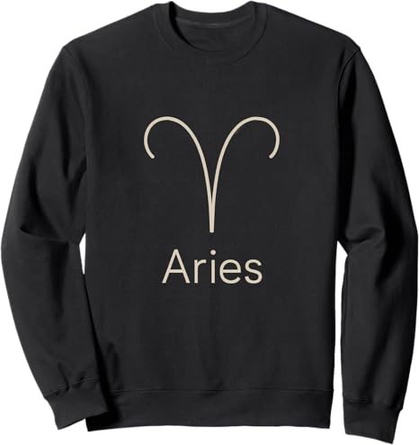 Aries Zodiac Symbol Minimal Astrology Sign Sweatshirt - Aries Sweatshirt for men