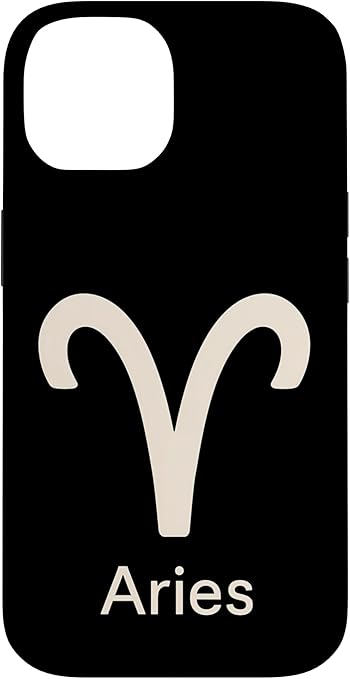 Aries Zodiac Symbol White Minimal Sign Case for iPhone 14 - Aries Phone Case for men