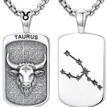 Zodiac Necklace 925 Sterling Silver Constellation Necklace Horoscope Astrology Pendant Zodiac Jewelry Gift for Men Women - Taurus Products for men