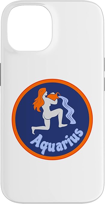 Aquarius Groovy Zodiac Water Bearer Case for iPhone 14 - Aquarius Phone Case for men