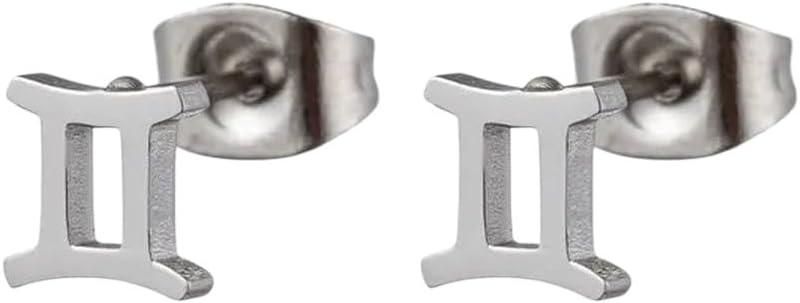 New 2026 12 Constellation Stud Earrings For Women Zodiac Sign Astrology Jewelry Leo Aries Scorpio Ear Cartilage Female Birthday Gift Fashion Accessories Creative - Aries Earrings for men