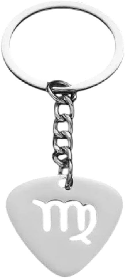 Simple 12 Zodiac Sign Pendant Keychains Constellation Jewelry Diy Metal Stainless Steel Taurus Aries Scorpio Keyings Chaveiros - Aries Keychain for men