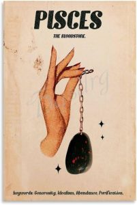 Vintage Aesthetic Zodiac Poster Pisces Posters Canvas for Bedroom Living Room Decor 12x18inch(30x45cm) Unframe-style - Pisces Canvas for men