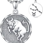 Zodiac Necklace 925 Sterling Silver Constellation Celestial Necklace Zodiac Sign Charm Horoscope Astrology Jewelry Birthday Gifts for Men Women Christmas - Taurus Products for men