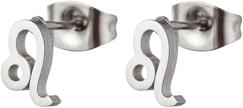 New 2026 12 Constellation Stud Earrings For Women Zodiac Sign Astrology Jewelry Leo Aries Scorpio Ear Cartilage Female Birthday Gift Fashion Accessories Creative - Aries Earrings for men