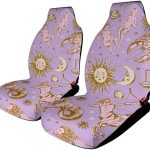 Astrological Zodiac Signs Waterproof Front Car Seat Cover,Washable Car Seat Protector from Sweat, Car Seat Covers for All Vehicles 2PCS - Aquarius Car Seat Cover for men