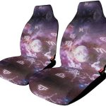 Colorful Zodiac Signs and The Moon Waterproof Front Car Seat Cover,Washable Car Seat Protector from Sweat, Car Seat Covers for All Vehicles 2PCS - Aquarius Car Seat Cover for men