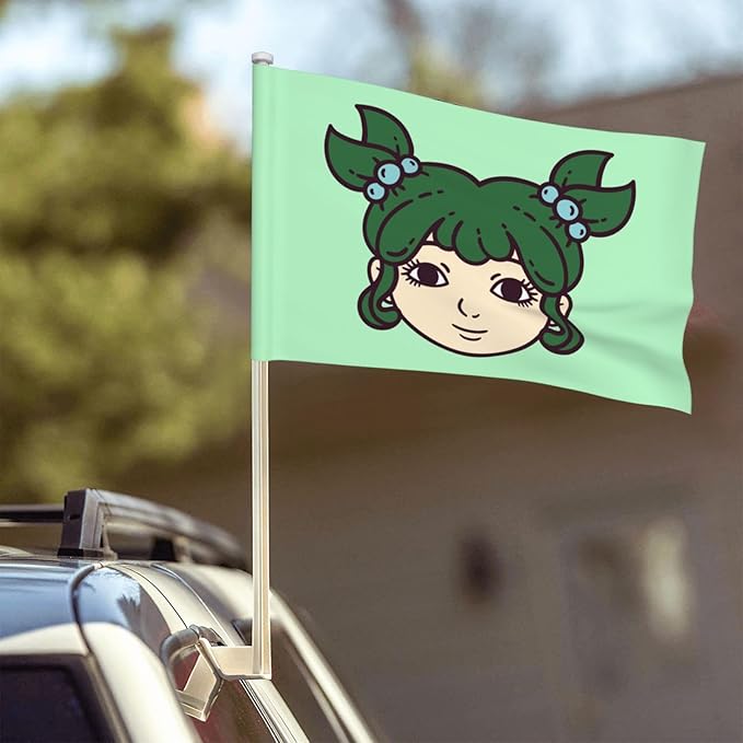 Double Side Cancer Character Horoscope Car Flag Window Clip 12 X 18 Inch UV Protection Outdoor Car Flags Decoration Banner - Cancer Car Accessories for men