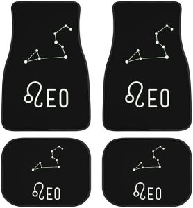 Leo Constellation Car Floor Mats Waterproof Car Carpet Set of 4 Non-Slip Accessories Interior Decor - Virgo Car Floor Mat for men