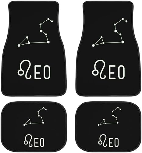Leo Constellation Car Floor Mats Waterproof Car Carpet Set of 4 Non-Slip Accessories Interior Decor - Virgo Car Floor Mat for men