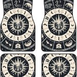 Astrological Sign Car Floor Mats All-Weather Front Rear Car Foot Mat Sets of 4 Pieces Non-Slip Neoprene Automotive Carpet Universal Fit Interior for Car SUV, Vans,Trucks - Virgo Car Floor Mat for men