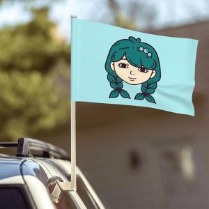 Double Side Pisces Character Horoscope Car Flag Window Clip 12 X 18 Inch UV Protection Outdoor Car Flags Decoration Banner - Pisces Car Accessories for men