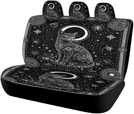 Astrological Cat Universal Car Seat Cover Automotive Seat Covers Compatible Universal Fit for SUV Van Trucks - Aquarius Car Seat Cover for men