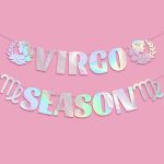 Virgo Season Banner, Iridescent Virgo Season Birthday Party Supplies -12 Constellation Zodiac Party Decorations, August/September Birthday Banner Decorations - Virgo Poster for men