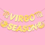 Gold Shiny Virgo Season Banner, Big Virgo Energy Banner, August/September Birthday Party Decorations, 12 Constellation Zodiac Leo Birthday Party Decorations, Astrology Parties Supplies - Virgo Poster for men