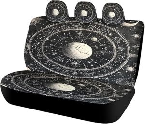 Astrology Chart Universal Car Seat Cover Automotive Seat Covers Compatible Universal Fit for SUV Van Trucks - Aquarius Car Seat Cover for men