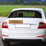 3PCS Warning Student Driver Sticker Decal, 13×3 Inch Be Very Afraid Reflective Novice Safety Sign Decal, Removable Waterproof Vinyl Car Bumper Sticker for New Driver (Warning) - Scorpio Sticker for men