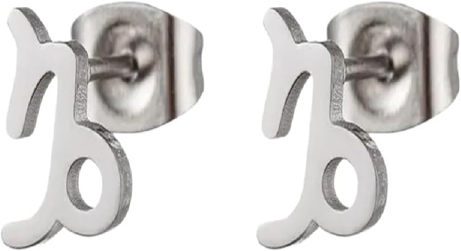 12 Constellation Stud Earrings For Women Zodiac Sign Astrology Jewelry Leo Aries Scorpio Ear Cartilage Stud Female Birthday Gift - Aries Earrings for men