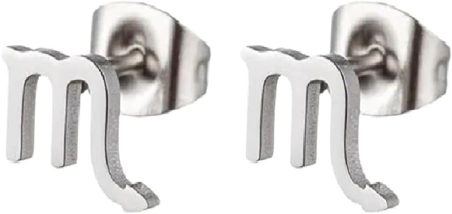 New 2026 12 Constellation Stud Earrings For Women Zodiac Sign Astrology Jewelry Leo Aries Scorpio Ear Cartilage Female Birthday Gift Fashion Accessories Creative - Aries Earrings for men