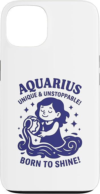 Aquarius Sign Of Zodiac Cute For Kids and Women Case for iPhone 13 - Aquarius Phone Case for men