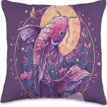 Mauve Pisces Swirl Dreamy Zodiac Stars Flowing Water Art Throw Pillow - Pisces Pillow for men