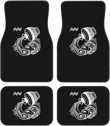 Zodiac Sign Aquarius Floor Mats for Cars, All-Weather Car Mats, Fit Automotive Floor Mats for Cars Trucks SUV, Universal Floor Liner Car Accessories - Virgo Car Floor Mat for men
