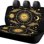 Car Seat Covers for Back Seats, Universal Auto Rear Bench Cover Sun Crescent Moon Stars Astrology Tarot Cards Backseat Protector Car Accessories Decor - Aquarius Car Seat Cover for men
