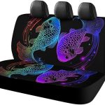 Auto Back Seat Covers, Constellation Zodiac Sign Pisces Vehicles Rear Bench Cover Universal Fit Car Back Seat Protector for Trucks - Aquarius Car Seat Cover for men