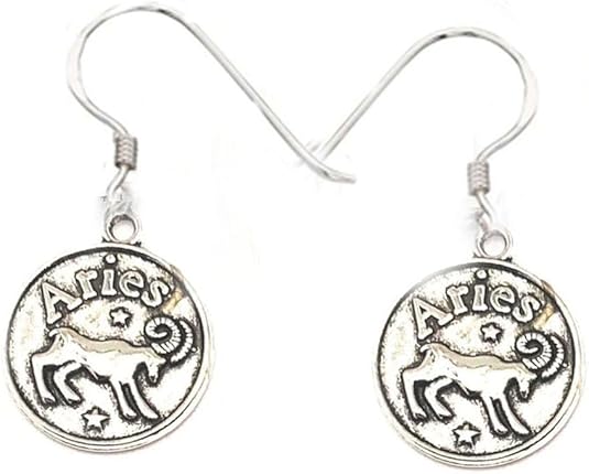 Aries Earrings, Horoscope Zodiac Star Sign Astrology Jewelry - Aries Earrings for men