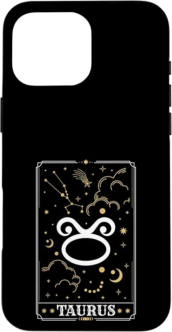 Taurus Horoscope Astrology Zodiac Sign Tarot Card Case for iPhone 16 Pro Max - Taurus Phone Case for men
