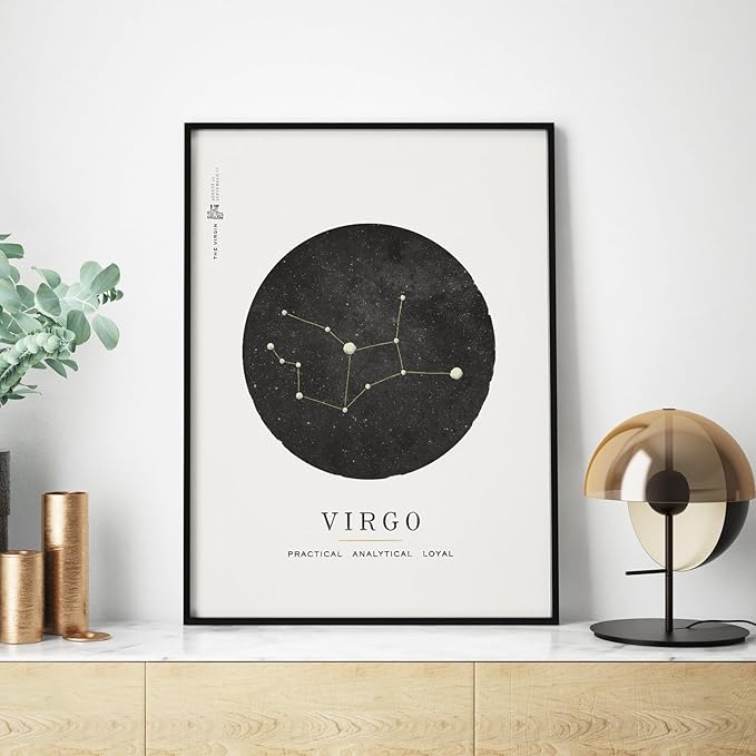 Virgo Astrology Print Poster Virgo Astrology Poster Print,149 - Virgo Poster for men