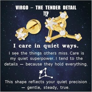 PTJDSMF - Virgo Earrings for men