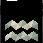 Aquarius Geometric Zodiac Art Case for iPhone 14 - Aquarius Phone Case for men