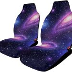 Space Galaxy Constellation Zodiac Star Purple Blue Car Seat Covers Personality Universal Fit Most Bucket Seats, Suvs, Edans, Vehicles, Airbag Compatible - Aquarius Car Seat Cover for men