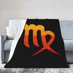 Zodiac Sign Virgo Symbol Throw Blanket Soft Cozy Home Decor Flannel Blankets for Couch Bed Sofa 50"x40" - Virgo Blanket for men