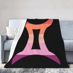 Zodiac Sign Gemini Symbol Throw Blanket Soft Cozy Home Decor Flannel Blankets for Couch Bed Sofa 40"x30" - Gemini Blanket for men