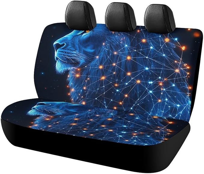 Fashionable Leo Constellation Big Lion Car Seat Cushion Cover Universal Fit Car SUV & Truck - Wear & Tear Resistance Seat Pad Protectors, Four Season - Aries Car Seat Cover for men