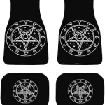 Zodiac Horoskope Sign 4-Piece Black All-Season Floor Mats, Universal Trim-to-Fit Custom Auto Mats,Anti-Slip Design - Virgo Car Floor Mat for men