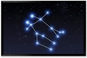 Black Framed Canvas Wall Art Decor for Living Room Bedroom Kitchen Bathroom Office Artwork Painting Gemini constellation starry sky print picture poster 8x12 - Gemini Canvas for men