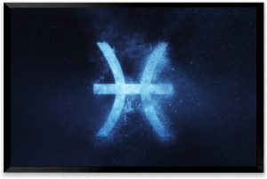 Black Framed Canvas Wall Art Decor for Living Room Bedroom Kitchen Bathroom Office Artwork Painting Pisces Zodiac Sign Abstract night sky print picture poster 8x12 - Pisces Canvas for men