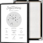Sagittarius Zodiac Wall Art Print Horoscope Astrology Canvas Poster Minimalist Trendy Constellation Element Aesthetic Painting For Living Room Bedroom Office Wall Decor 12x16in Unframed - Sagittarius Home Decor for men