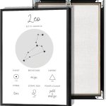 Leo Zodiac Canvas Wall Art Fire Signs Horoscope Poster Constellation Astronomy And Astrology Aesthetic Print Painting For Living Room Bedroom Office Wall Decor 12x16in Unframed - Leo Canvas for men