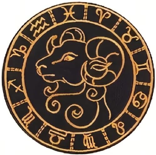 Astrological Signs with Intricate Astrological Symbols-E-Aries Sticker Decals, Laptop, Home Decoration, Car, Truck, Funny, Tumblr, Motorcycle Helmet, Bumper Sticker, Made in The U.S.A. - Aries Sticker for men