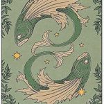 Mjfhkajlag Tin Sign Pisces Constellation Retro Aluminum Metal Poster Wall Decor Bar Cafe House Home Furnishing Store Decoration Plaque Mural 8x12 Inch - Pisces Home Decor for men