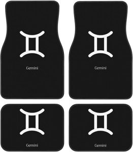 Gemini Sign Floor Mats for Cars, All-Weather Car Mats, Fit Automotive Floor Mats for Cars Trucks SUV, Universal Floor Liner Car Accessories - Virgo Car Floor Mat for men