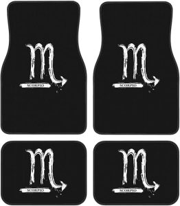 Scorpio Symbol Floor Mats for Cars, All-Weather Car Mats, Fit Automotive Floor Mats for Cars Trucks SUV, Universal Floor Liner Car Accessories - Virgo Car Floor Mat for men