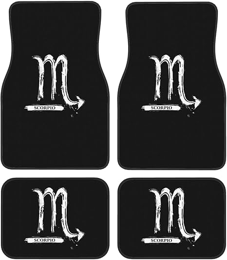 Scorpio Symbol Floor Mats for Cars, All-Weather Car Mats, Fit Automotive Floor Mats for Cars Trucks SUV, Universal Floor Liner Car Accessories - Virgo Car Floor Mat for men