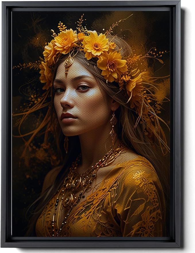 Art Nouveau Print, Art Deco print, Goddess Of Fire, Zodiac Print, Leo Print, Aries Print,Sagittarius Print, Fire Sign Matte Print, Decor Canvas, Print - Aries Canvas for men